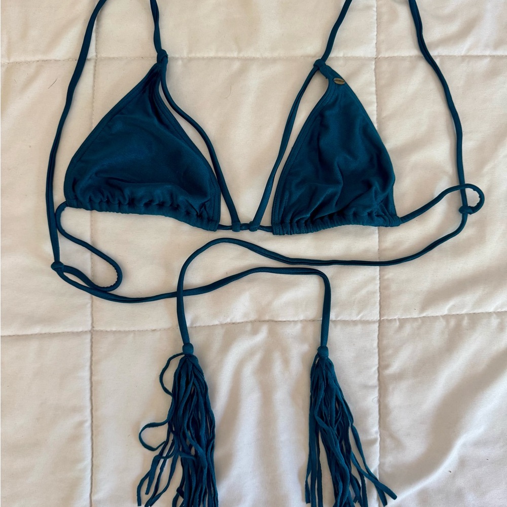 O'Neill Teal Bikini Top with Gold Accent